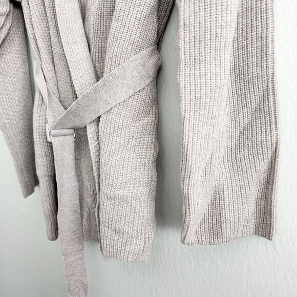 NEW Neiwai V-Neck Loose Fit Wool Belted Cardigan Sweater - Picture 8 of 15